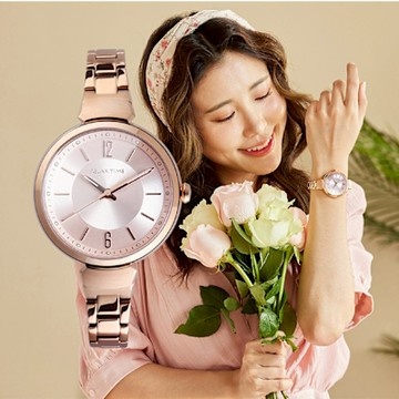 Relax Time RT-115 經典奢華系列 簡約大三針女錶 手錶 新年開運 送禮推薦-玫瑰金x粉 RT-115-03
