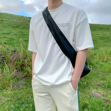 【巴黎精品】現貨+預購 T恤短袖上衣-字母印花圓領休閒男裝a1fy47