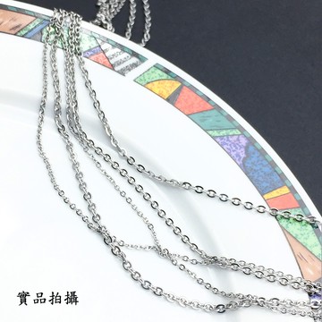 D3829 超細316L鈦鋼銀色配鏈 長度45/50/60公分 中性款 簡約吊墜項鍊 不生鏽 可配戴洗澡項鏈