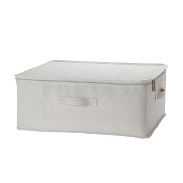 【日本霜山】棉麻大容量可水洗防塵衣物棉被收納袋