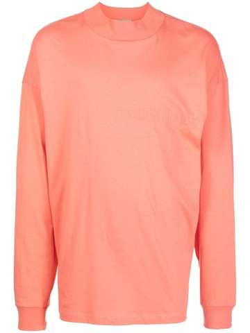FEAR OF GOD ESSENTIALS - logo-embossed long-sleeve T-shirt - men - Cotton - XL - Orange