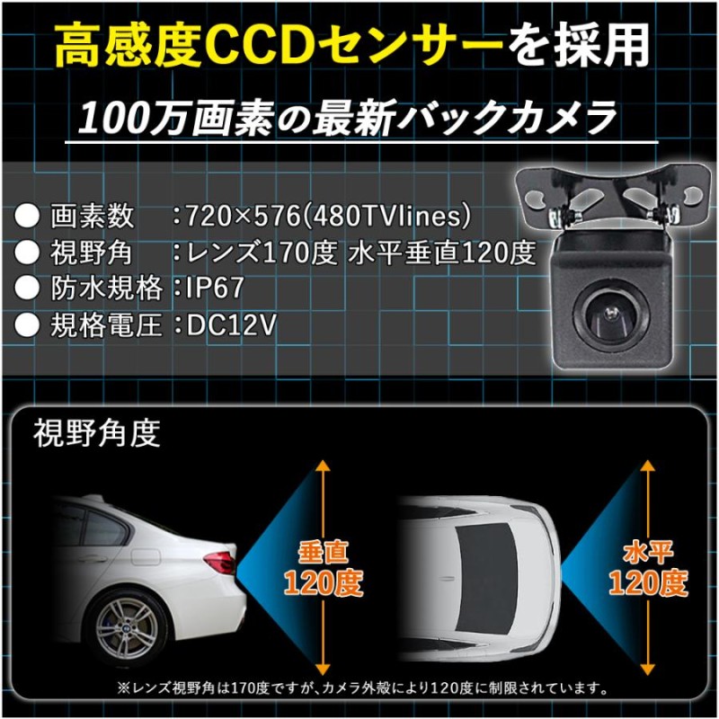 新品 トヨタ ダイハツ TOYOTA DAIHATSU ナビ CCD バックカメラ u0026 ケーブル コード セット NHDN-W56 高画質 防水  フロントカメラ | LINEショッピング