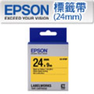 EPSON LK-6YBP C53S656404 粉彩系列黃底黑字標籤帶(寬度24mm)