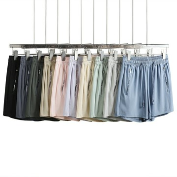 【男女同款】冰絲短褲 涼感短褲 短褲 休閒短褲 速乾五分褲 女生短褲 彈力短褲 透氣短褲 排汗短褲