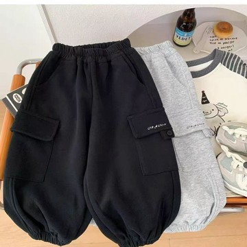 【秋冬新品】男女童工裝褲 兒童休閒長褲 兒童工裝長褲 寬鬆 束口 春秋 2026新款 男女童春秋工裝褲 兒童休閒工裝褲