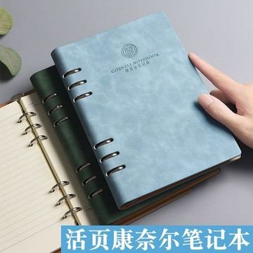 ✨免運可開發票#學生筆記本超厚A4簡約網格本 B5大號記事本 初高中橫綫方格綫圈本子侧翻线圈本 翻页笔记本 作业本
