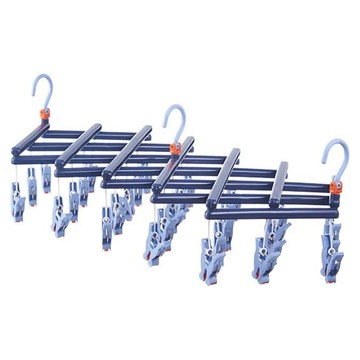 小麥購物 秒收曬衣架 29夾 C337 600g  1個  深海藍