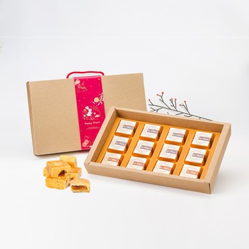 i3微澱粉 -AI爆餡控糖黃金鳳梨酥禮盒12入x1盒(蛋奶素 月餅 手作)
