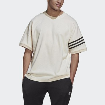 Adidas New C Tee HM1874 男 短袖 上衣 運動 休閒 垂肩 落肩 國際版 寬鬆 棉質 米白