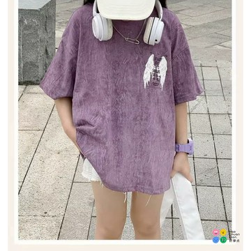女童短袖T恤夏款中大童潮流時尚上衣女孩網紅炸街潮酷長t女童T恤 女童上衣 女童短袖