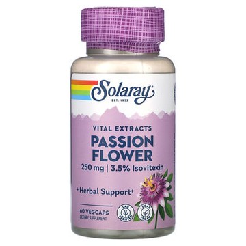 Solaray, 重要提取物，西番蓮，250 毫克，60 粒素食膠囊