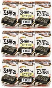 韓国伝統の味 焼き海苔 9切10枚3袋×3パック 韓国のり 味付け海苔