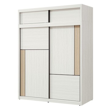 文創集 哈伊6.1尺推門加高衣櫃組合-182x61x237cm免組