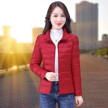 品牌輕薄羽絨服女士短款冬季2025年新款爆款時尚洋氣媽媽薄款外套