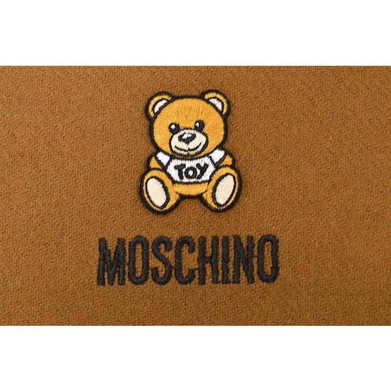 マフラー モスキーノ MOSCHINO テディベア/ロゴ/クマ ウール emo19w101