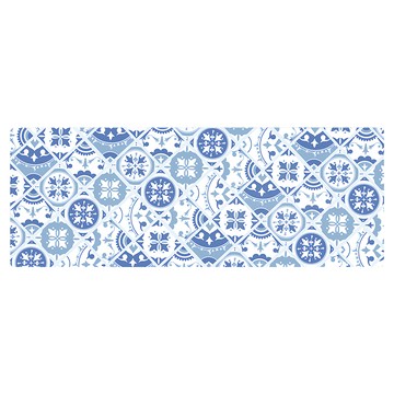 半島良品 PVC防油防水皮革地墊  120 x 45cm  地中海藍瓷  1件