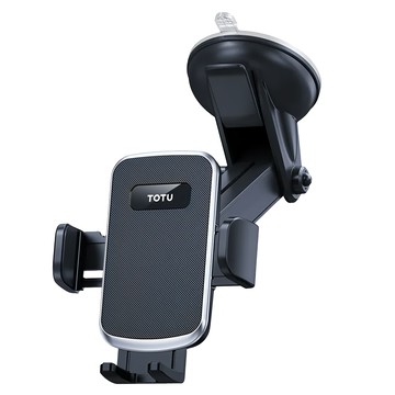 TOTU 拓途 CH-5系列 吸盤伸縮手機支架 車用 360°旋轉 單手鎖定  1個  黑色