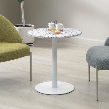 Boden-貝琪2尺仿水磨石面圓型餐桌/小圓桌/休閒桌/商業洽談桌/商務桌