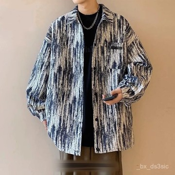 【秋冬上新】EXLUX小香風外套男春秋季港風新款寬鬆潮設計感小衆ins休閒夾克男 DAGB