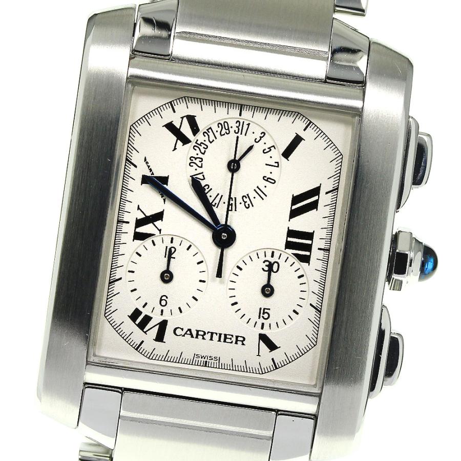 良品 【CARTIER】カルティエ タンクフランセーズ クロノリフレックスLM パーペチュアルカレンダー W51001Q3 クォーツ メンズ_735283  | LINEショッピング