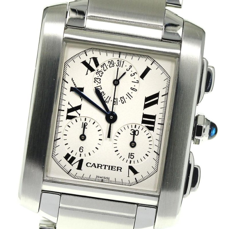 ☆良品 【CARTIER】カルティエ タンクフランセーズ クロノリフレックスLM パーペチュアルカレンダー W51001Q3 クォーツ  メンズ_735283 | LINEショッピング