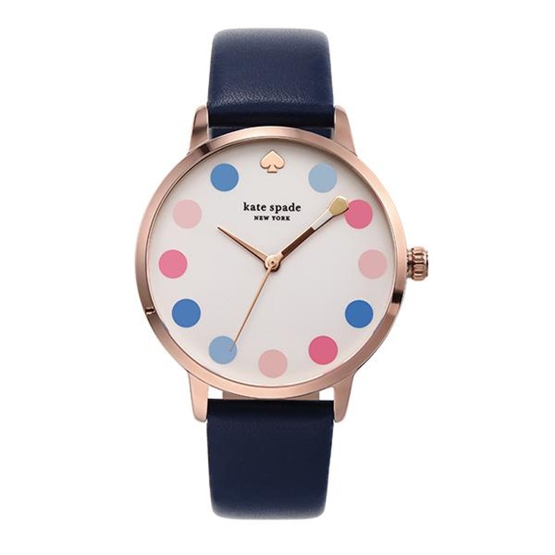 ケイトスペード 腕時計 レディース アナログ 時計 レザー ネイビー  
