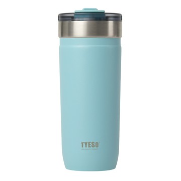 TYESO 泰碩 304不鏽鋼隨手保溫咖啡杯  天空藍  1個  710ml