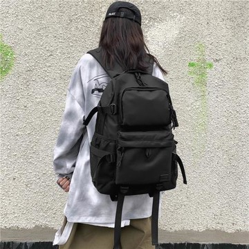 日系暗黑機能雙肩包男大容量ins潮流工裝背包書包女學生電腦包潮