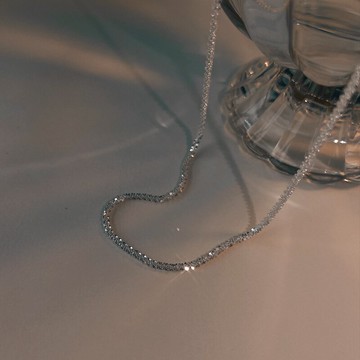波光粼粼925純銀腳鏈女款滿天星新款潮冷淡風小眾高級感腳飾