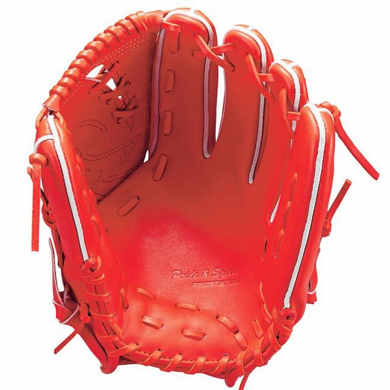 ZETT 硬式野球グローブ 赤 投手用 ピッチャー用 ピッチャー用