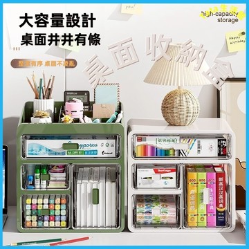 【台灣出貨】化妝品收納盒 🔥桌面整理盒 收納盒 化妝品收納  書桌收納 桌面抽屜式收納盒 文具收納盒 辦公室文件收納盒