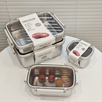 【🍱溫鮮速享】可微波爐加熱帶飯便當盒 304不鏽鋼保鮮盒飯盒 冰箱冷藏密封收納盒 防漏保溫一體設計 健康職人｜