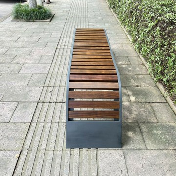 ??快速出貨?? 公司貨 公園椅戶外長椅座椅塑木鐵藝防腐木菠蘿格椅子無靠外八椅定制款