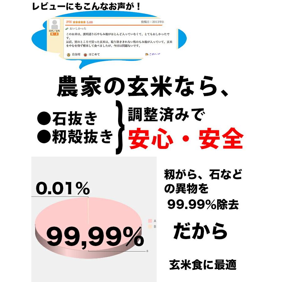 ●  米 玄米食 調整済 4年産 農家の食べているおいしい玄米10kg （5kg×2袋 小分け）オリジナル