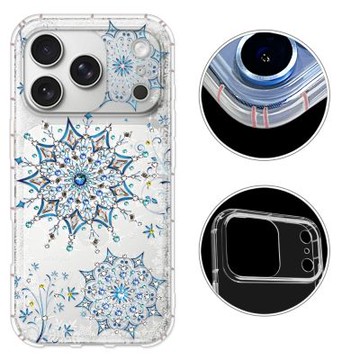 KnowStar iPhone17/16/15/14/13/12系列 奧地利彩鑽防摔手機殼-冰霰Air/16e/ProMax/Plus/SE/XR