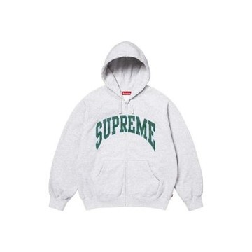 Supreme Cracked Raglan Hooded 裂紋印刷 拉鍊 連帽外套 灰色 SS26SW81-AY