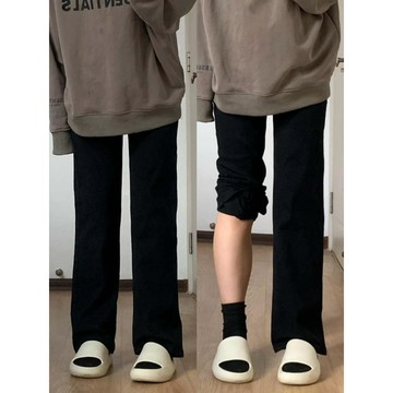 已售9642件💖REOY 高腰 黑色牛仔褲 彈力 褲子 秋冬 直筒 窄版牛仔褲 潮流 顯瘦 百搭 褲子 加絨 保暖 長