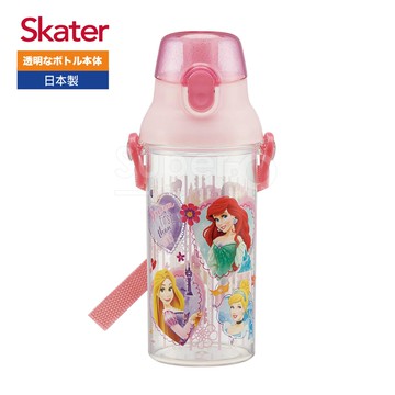 日本 SKATER - 兒童直飲透明水壺 (480ml)-迪士尼公主Dream