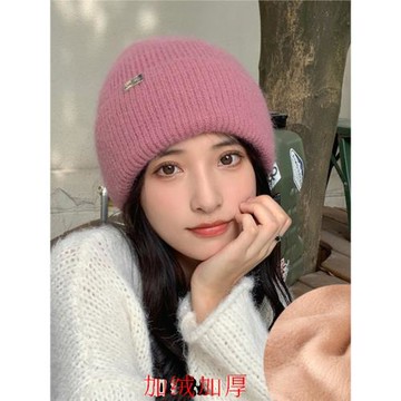 冬天帽子韓國學生保暖針織帽秋冬季女士韓版加絨加厚護耳毛線帽潮