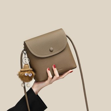 包包女式新款秋冬水桶包單肩斜挎包bags手機包小包真皮女包