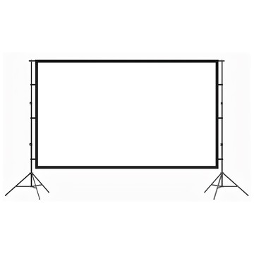 雙支架投影布幕組  84吋/100吋/120吋/150吋可選  全方位視角  簡單易安裝  可折疊抗皺