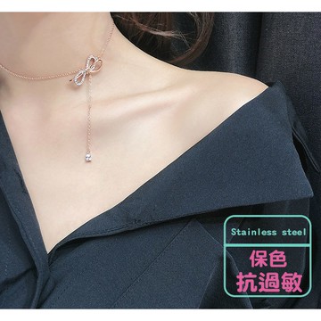 ◎現貨鈦鋼飾品◎ 少女情懷 玫瑰金項鍊 鈦鋼項鍊 不銹鋼項鍊 鈦鋼飾品 日韓精品  情人節禮物 生日禮物 女生禮物