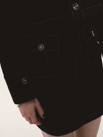 Minimal Set-up Skirt [Black]
