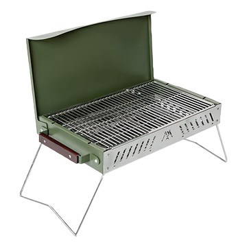 山之客 Mountainhiker szk848潘朵拉烤爐-綠色 戶外露營便攜式烤肉架  56.5 x 30 x 41.5cm  1入