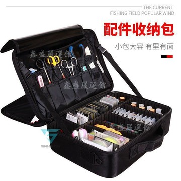💖臺灣-熱賣💖漁具收納包多功能收納箱釣魚用品裝備漁具包釣魚工具箱配件盒大全03cF