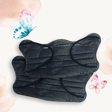 成人醫療蝶型平面口罩 蝶戀系列-霧黑,買一送一,請閱讀商品介紹