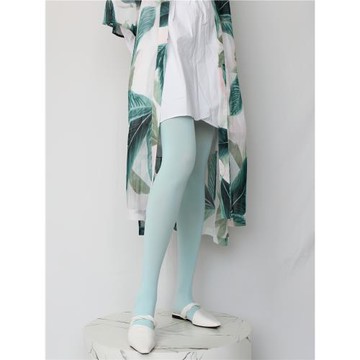 水藍色連褲襪春夏天的顏色清新清爽淺藍色女人穿搭薄款絲襪打底襪