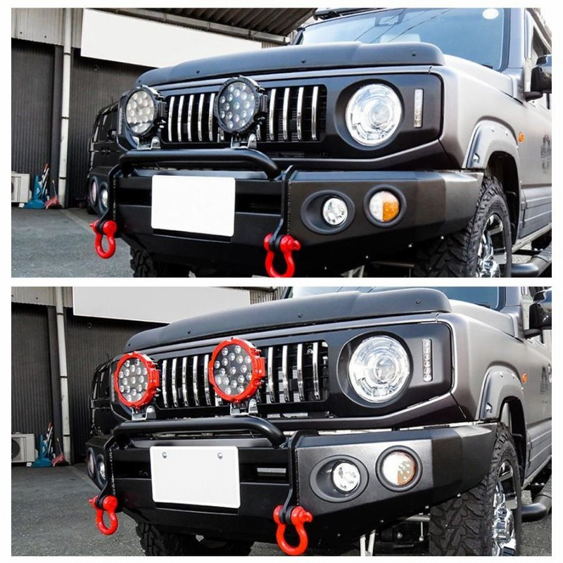 LED ワークライト ワークランプ 作業灯 7インチ 17LED 51W 2個セット 車 12V 24V 防水 汎用 SUV フォグランプ  ルーフラック | LINEショッピング