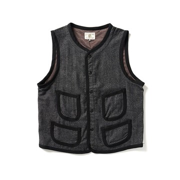 W.Gents Vest - 黑色 Black