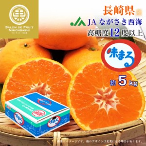 [予約 2023年 12月5日から12月20日のご納品] 味まる みかん SML 約 5kg 長崎県 JAながさき西海 高糖度 長崎 ミカン 高級 産地箱 上級品